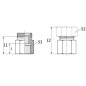 Złącze proste M12x1.5 6L R1/4