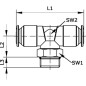 Szybkozłącze trójnik T 4xM5