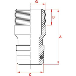 Przyłącze gwint zewnętrzny Gardena, gwint amerykański 26.5 mm