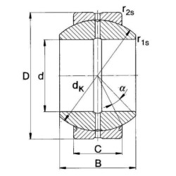 Łożysko przegubu kulowego GE60 FO-2RS