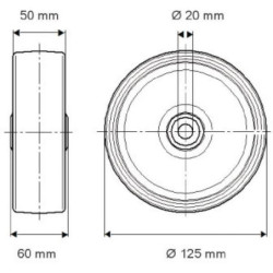 Koło 125 mm