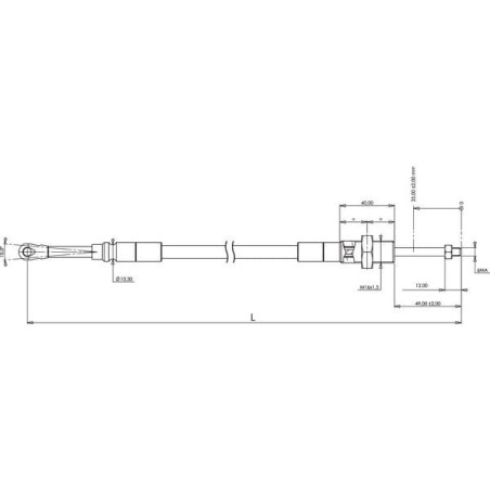 Linka sterownicza z widełkami Indemar, 1000 mm