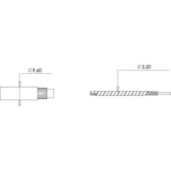 Linka sterownicza z widełkami Indemar, 1000 mm