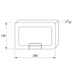 U00020 Pudełko śniadaniowe 200x130x70 mm, czerwone