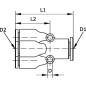 Rozdzielacz wtykowy wielosegmentowy, 6-4-4-4-4 mm Kramp