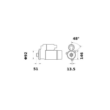 Rozrusznik 12V 4.2kW Z-10 CW Mahle