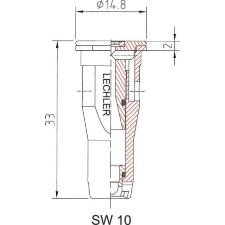 Rozpylacz eżektorowy ID3 120° 05 brązowy ceramiczny Lechler