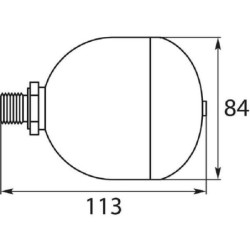 "Akumulator hydrauliczny 0.21 l 25-220 bar gwint zew. 3/8"""