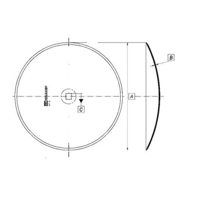 Talerz brony gładki, 410x3 mm