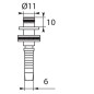 Końcówka typ HD 260-261, DN 06 11 mm