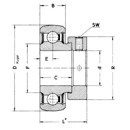 Wkład łożyska 20x47x30.9 SKF
