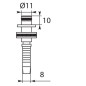 Końcówka V2A typ HD 260-261, DN 08 11 mm