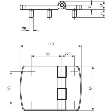 Zawias wzmocniony SR5744