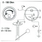 Wskaźnik zapasu paliwa, 24 V, 52 mm