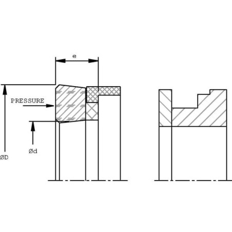 Uszczelniacz tłoczyska ZA-WAKR 60x40x14mm Kramp