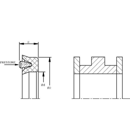 Uszczelniacz tłoczyska ZA-DS 90x70x12.5mm Kramp