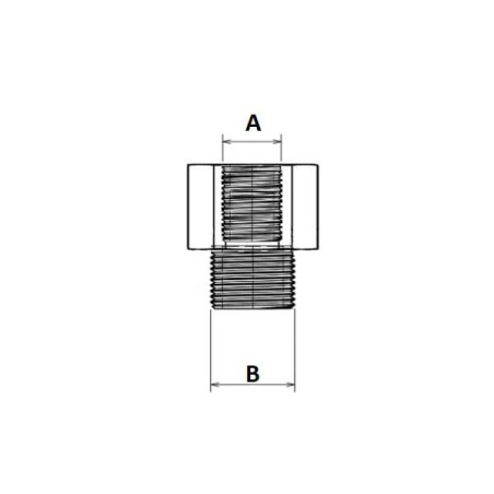 Adapter redukcyjny, bi/bu M12 x 1,5-M14 x 1,5