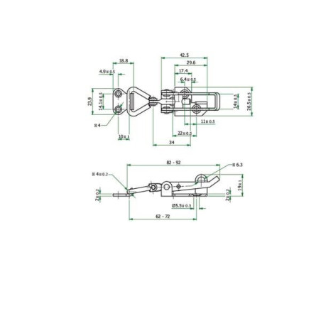 Regulowane haki zapadkowe, T4 82-92