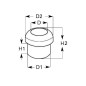 Przepust kablowy, 12x17x11 mm 1-stronnie otwarty