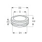 Przepust kablowy, 21x31x1.5 mm 2-stronnie otwarty