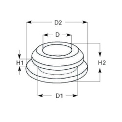 Przepust kablowy, 7x10x1.3 mm zamknięty