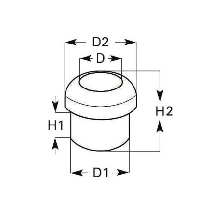 Przepust kablowy, 6x10x8 mm 1-stronnie otwarty