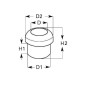 Przepust kablowy, 6x10x8 mm 1-stronnie otwarty