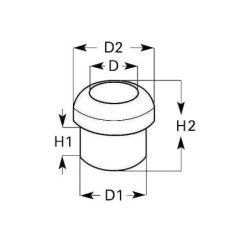 Przepust kablowy, 10x14x10 mm 1-stronnie otwarty