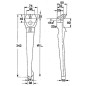 Ząb brony aktywnej, prawy, L=340 mm pasujący do Lely