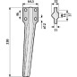 Ząb brony aktywnej, lewy, L=325 mm pasujący do Eberhardt