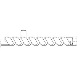 Osłona spiralna węża typ KBV żółta Safeplast, 125-155 mm