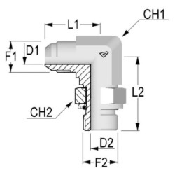 "Złącze kolankowe 7/16"" JIC x 1/8"" BSP"