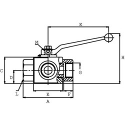 "Zawór kulowy 3/2-L - 3/8""BSP"