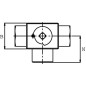 "Zawór kulowy 3-drożny 1/4"" otwory T"