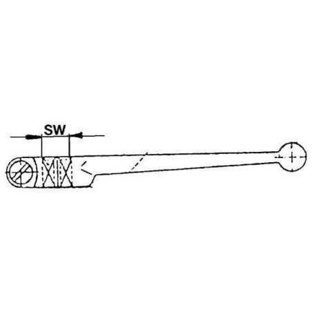 Dźwignia SW9 aluminium prosta