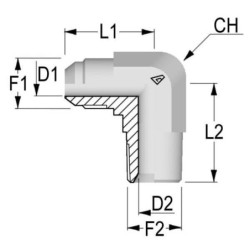 "Złącze kolankowe 7/16"" JIC x 1/8"" NPT"