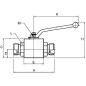 Zawór kulowy 2/2 - M22x1.5