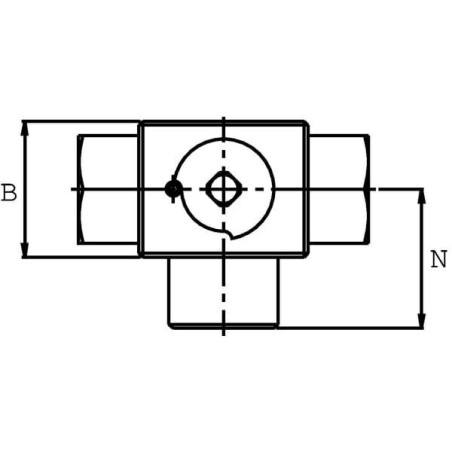 Zawór kulowy 3-drog. 3/4 BSP