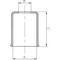 Tuleja wtłaczana do przewodu klimatyzacji Ø18x35mm DN12 stal